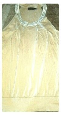 The Limited Womens Size M Sleeveless Top. Thick Banded Bottom. Flowy Bodice.